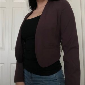 cropped maroon blazer from nordstrom